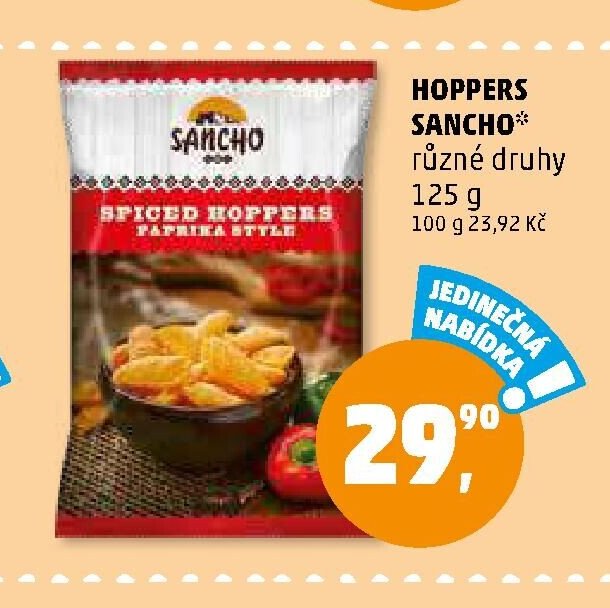 HOPPERS SANCHO* různé druhy 125 g