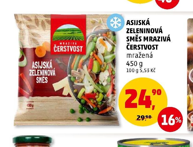 Asijská zeleninová směs mražená Čerstvost