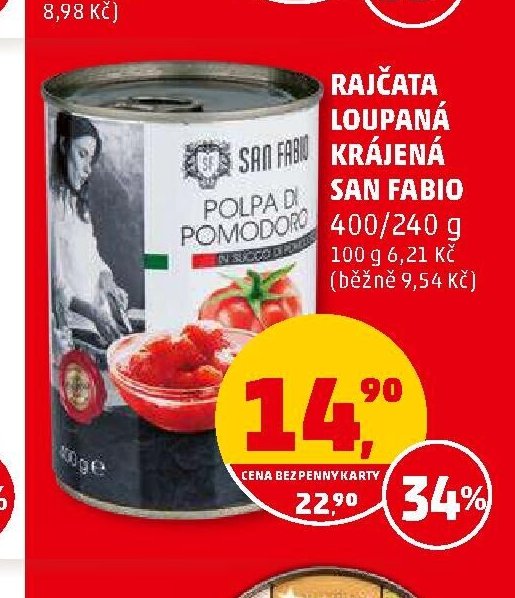 Rajčata loupaná krájená San Fabio