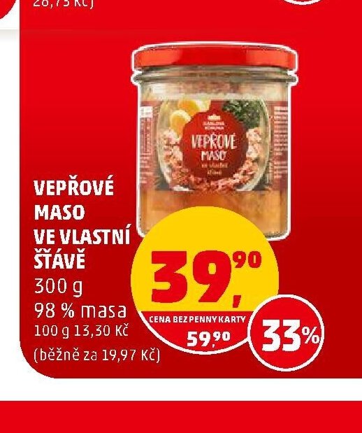 Vepřové maso ve vlastní šťávě