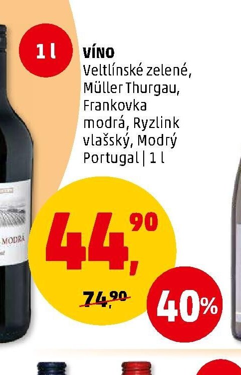 Veltlínské zelené, Müller Thurgau, Frankovka modrá, Ryzlink vlašský