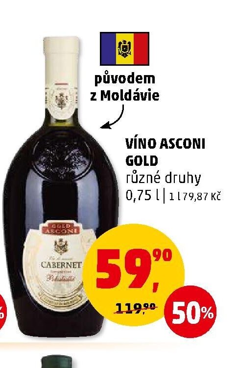 VÍNO ASCONI GOLD různé druhy