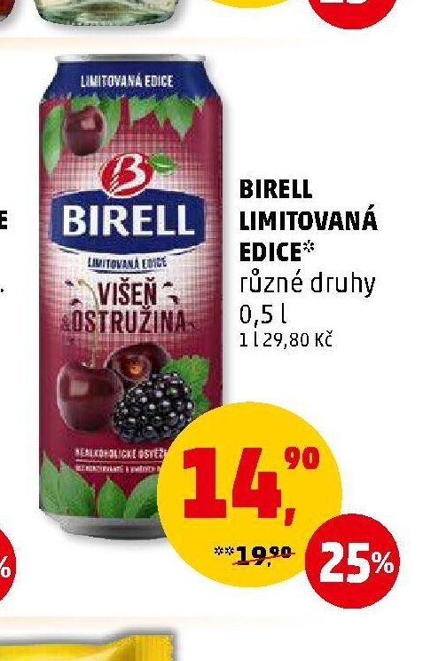 BIRELL LIMITOVANÁ EDICE různé druhy