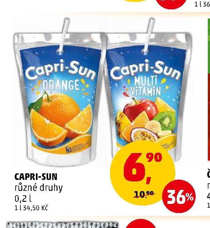 Capri-Sun různé druhy