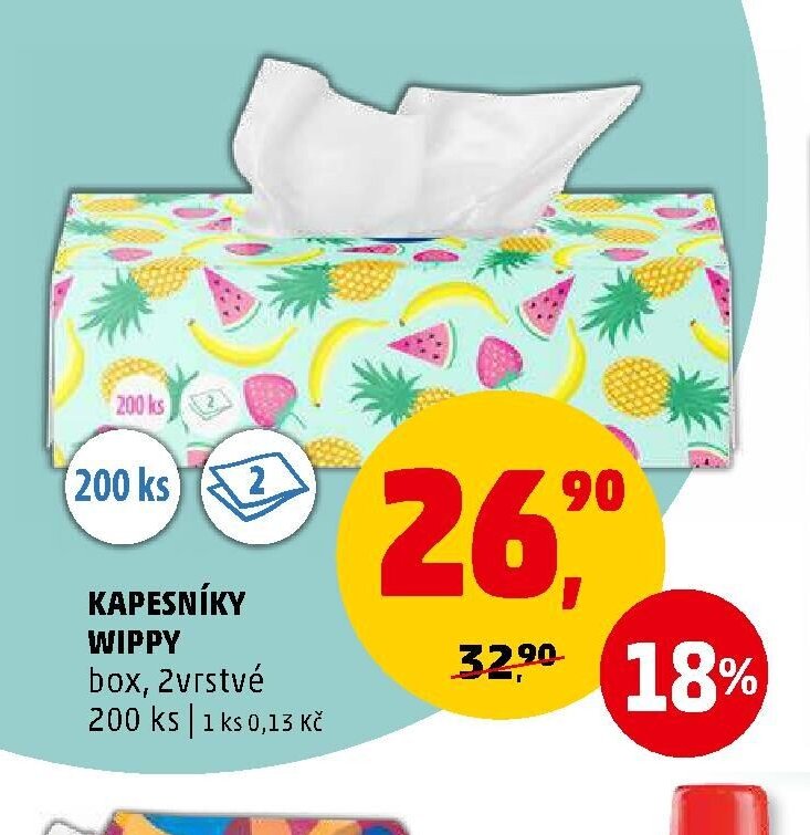 KAPESNÍKY WIPPY box, 2vrstvé