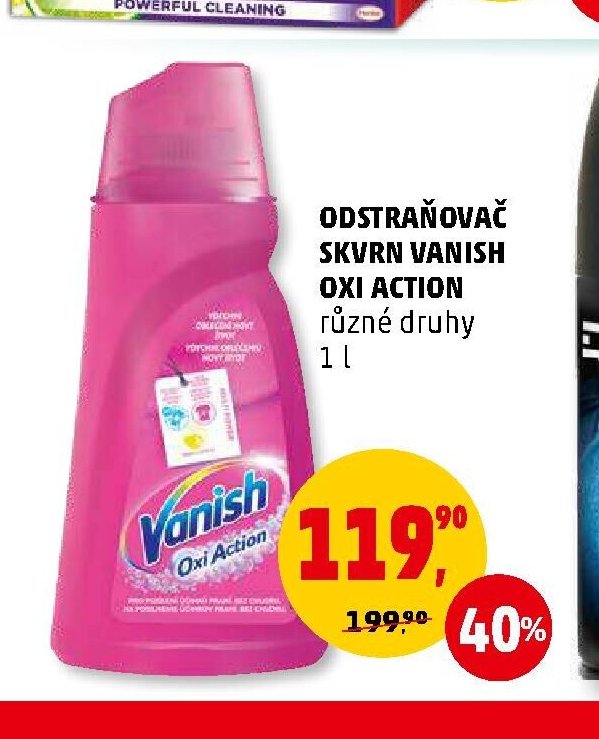 ODSTRAŇOVAČ SKVRN VANISH OXI ACTION různé druhy 1 l
