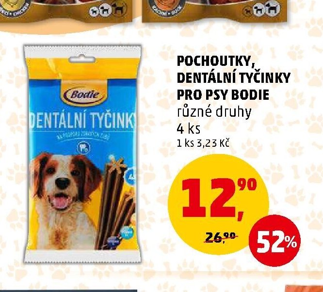 Pochoutky, dentální tyčinky pro psy Bodie