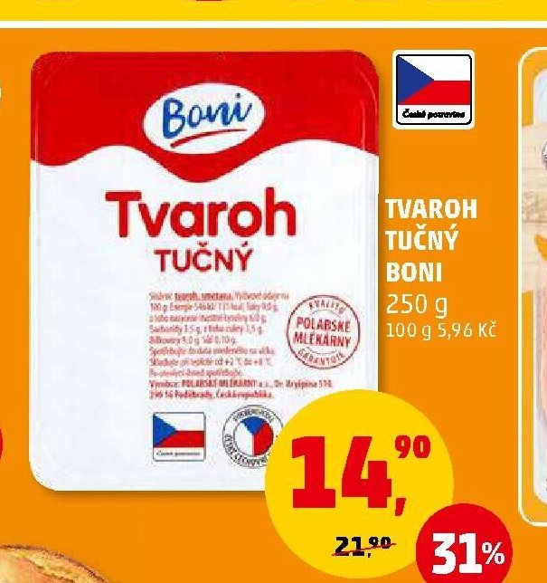 TVAROH TUČNÝ BONI 250 g