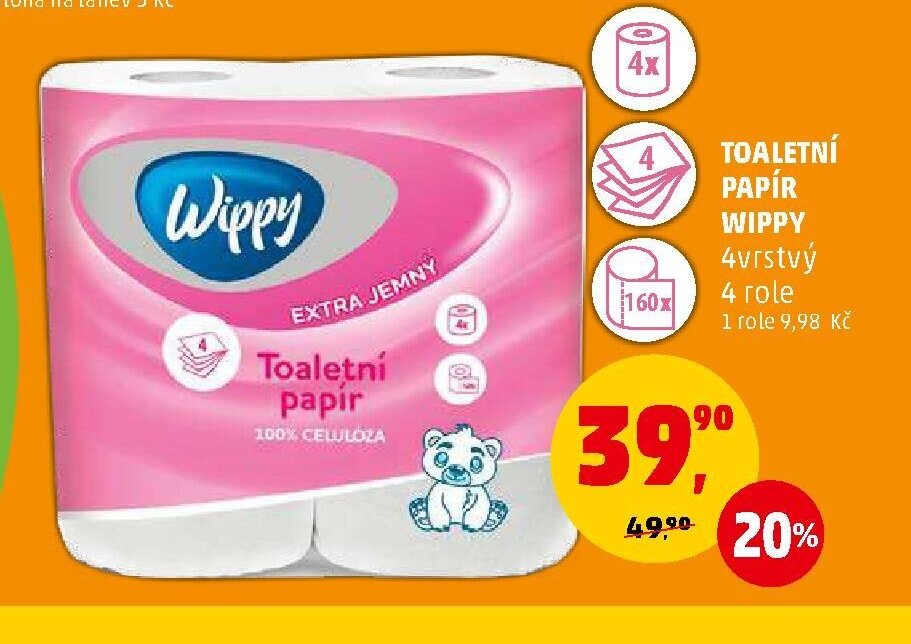 TOALETNÍ PAPÍR WIPPY