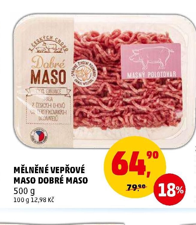 MĚLNĚNÉ VEPŘOVÉ MASO DOBRÉ MASO