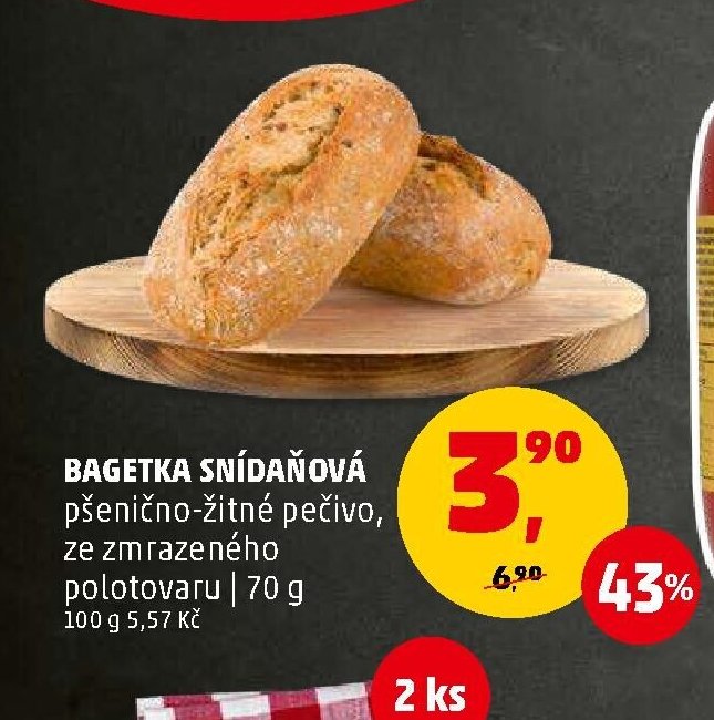 BAGETKA SNÍDAŇOVÁ pšenično-žitné pečivo