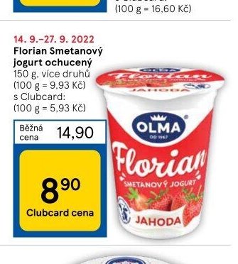 Florian Smetanový jogurt ochucený