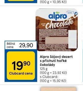 Alpro Sójový dezert s příchutí hořké čokolády