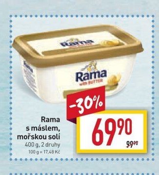 Rama s máslem, mořskou solí