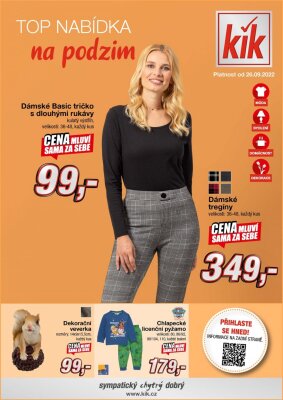 akční leták Kik textil 26.9.2022-17.10.2022