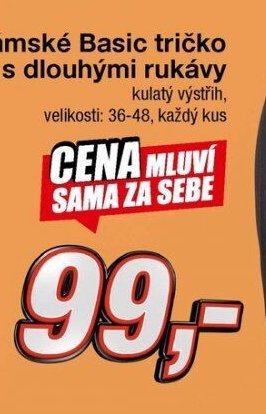 Dámské Basic tričko s dlouhými rukávy