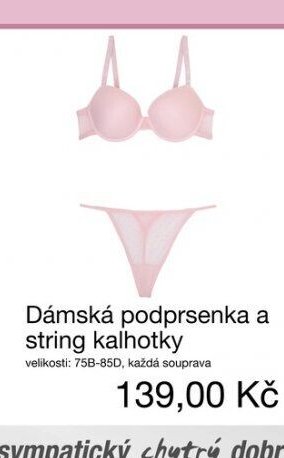 Dámská podprsenka a string kalhotky