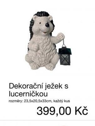 Dekorační ježek s lucerničkou