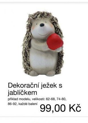 Dekorační ježek s jablíčkem