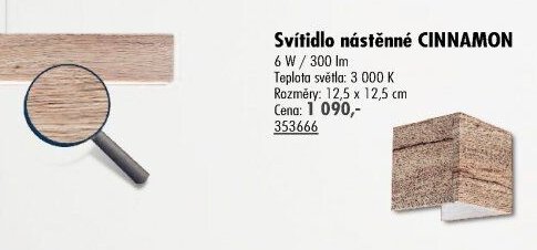 Svítidlo nástěnné CINNAMON