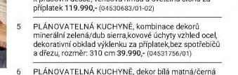 PLÁNOVATELNÁ KUCHYNĚ, kombinace dekorů minerální zelená/dub sierra, kovové úchyty vzhled ocel, dekorativní obklad výklenku za příplatek, bez spotřebičů a dřezu, rozměr: 310 cm - Möbelix akcniletaky.com