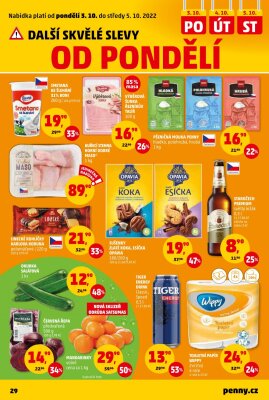 akční leták Penny Market 29.9.2022-5.10.2022
