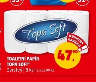 TOALETNÍ PAPÍR TOPA SOFT