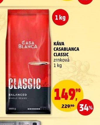 Káva Casablanca Classic zrnková