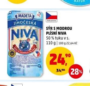 SÝR S MODROU PLÍSNÍ NIVA