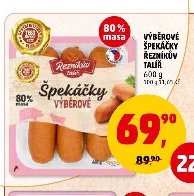 Špekáčky výběrové Řezníkův talíř