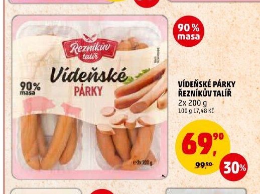 Vídeňské párky Řezníkův talíř