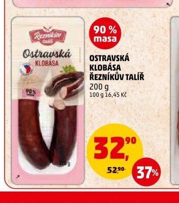 Ostravská klobása Řezníkův talíř