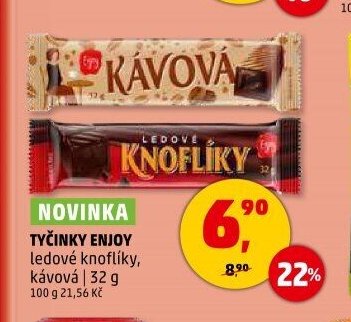 TYČINKY ENJOY ledové knoflíky, kávová