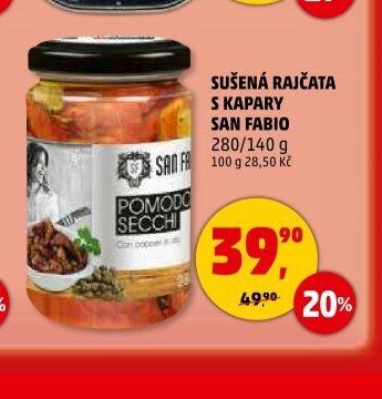 SUŠENÁ RAJČATA S KAPARY SAN FABIO