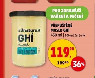 PŘEPUŠTĚNÉ MÁSLO GHÍ