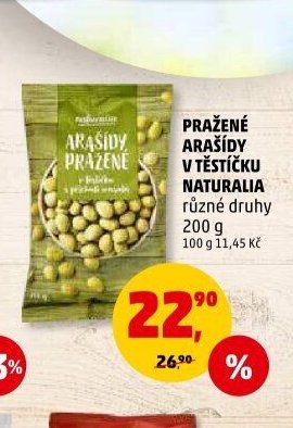 Pražené arašídy v těstíčku Naturalia 200 g
