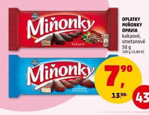 Oplatky Miňonky Opavia