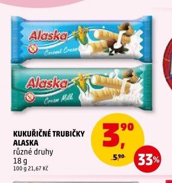 Kukuřičné trubičky Alaska