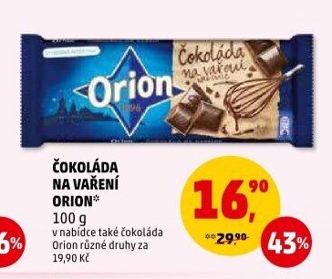 Čokoláda na vaření Orion