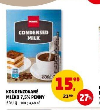 KONDENZOVANÉ MLÉKO 7,5% PENNY