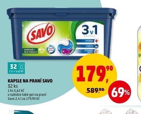 KAPSLE NA PRANÍ SAVO 32 ks