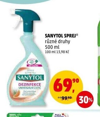 SANYTOL SPREJ různé druhy 500 ml