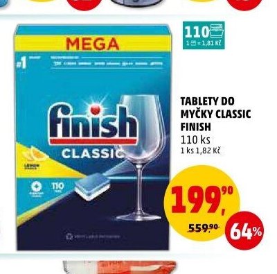 TABLETY DO MYČKY CLASSIC FINISH 110 ks