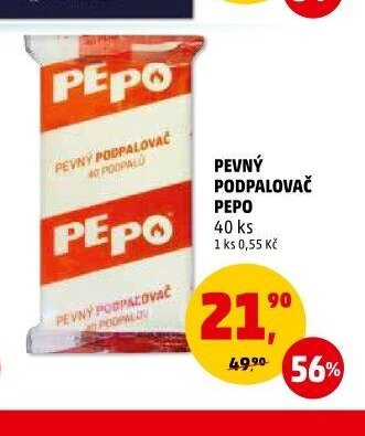 PEVNÝ PODPALOVAČ PEPO 40 ks