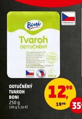 Odtučněný tvaroh Boni