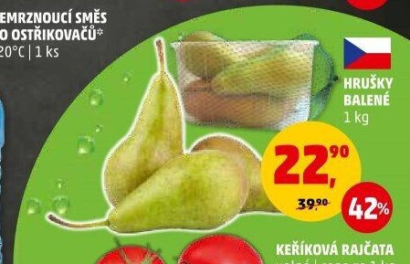 Hrušky balené