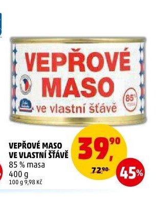 VEPŘOVÉ MASO VE VLASTNÍ ŠŤÁVĚ