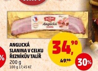 Anglická slanina Řezníkův talíř