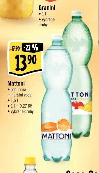 Mattoni ochucená minerální voda