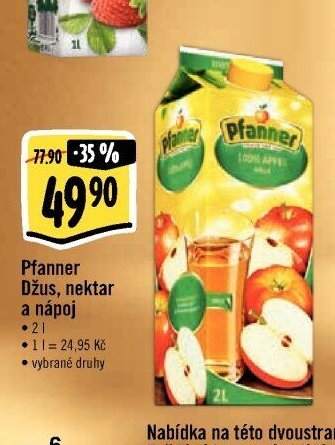 Pfanner Džus, nektar a nápoj